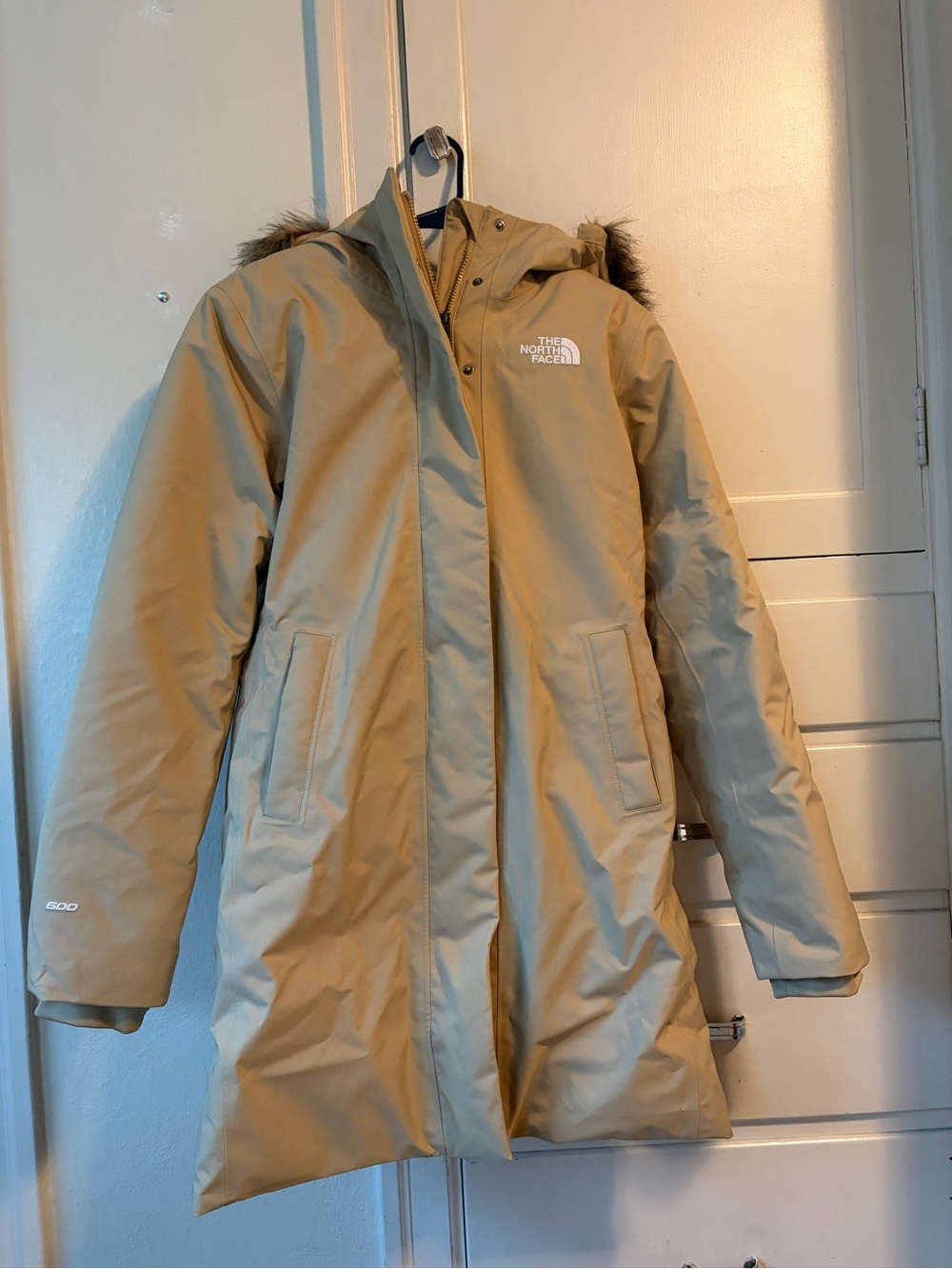 The North Face Women's Insulated Parka Jacket in Tan